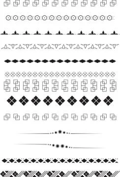 Geometric text dividers Stock Illustration
