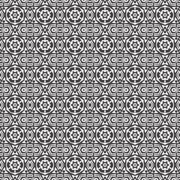 Geometric textile pattern design, monochrome, repeat, background, fabric, w.. Stock Illustration