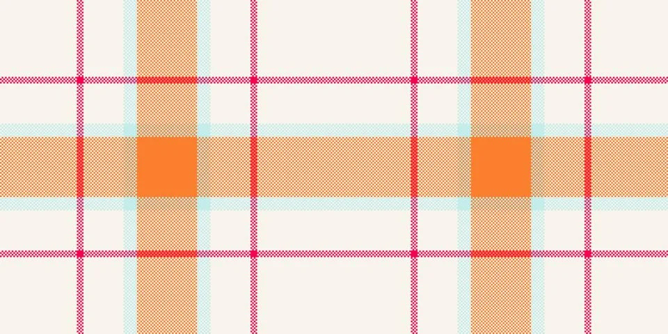Geometric textile pattern with a pixelated plaid design. The warm color schem Stock Illustration