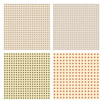 Geometric Textile Seamless Pattern Swatch Set Stockillustratie