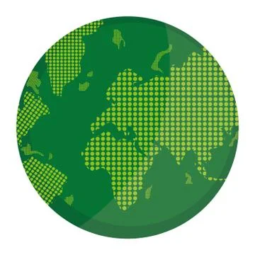 Geometric texture earth globe icon Illustrazione stock