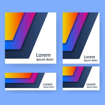 Geometric texture gradient cover business templates Stock Illustration