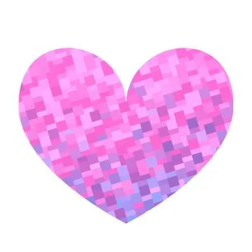 Geometric texture heart. Illustrazione stock