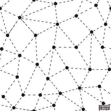Geometric texture with lines and dots. Seamless patterns. Illustrazione stock