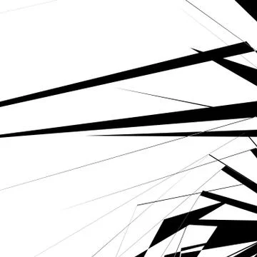 Geometric texture with random angular shapes. Monochrome art Stock Illustration