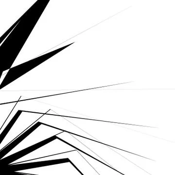 Geometric texture with random angular shapes. Monochrome art Stockillustratie