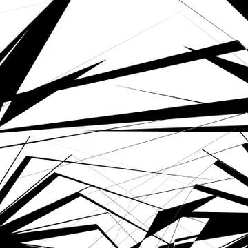Geometric texture with random angular shapes. Monochrome art Stock Illustration