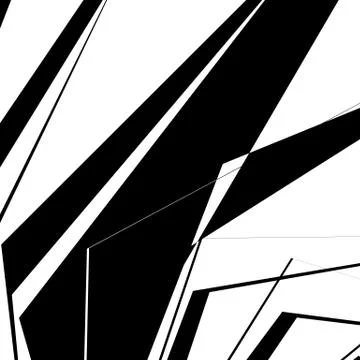 Geometric texture with random angular shapes. Monochrome art 스톡 일러스트