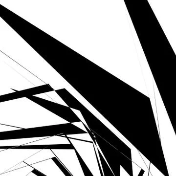 Geometric texture with random angular shapes. Monochrome art Stock Illustration