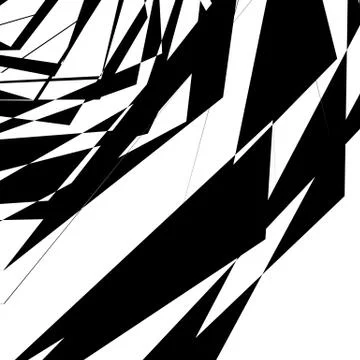 Geometric texture with random angular shapes. Monochrome art Stock Illustration