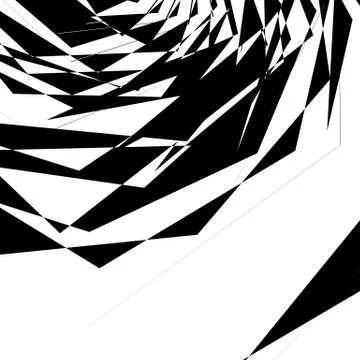 Geometric texture with random angular shapes. Monochrome art 스톡 일러스트