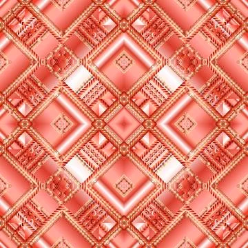 Geometric textured silk vector seamless pattern. Surface endless texture. Geo Stock Illustration
