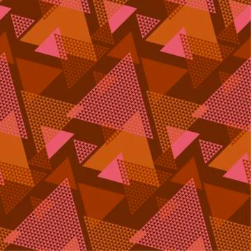 Geometric textured triangle seamless pattern 스톡 일러스트