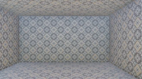 Geometric tile cube room. 3d vector background render with cube. Stock Footage 265544577