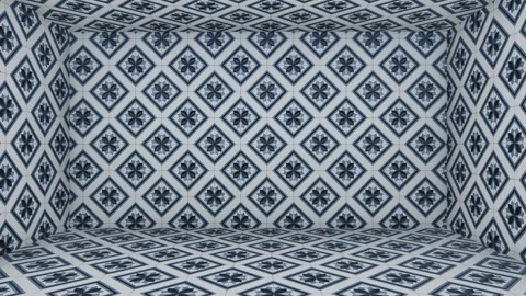 Geometric tile cube room. Stock Footage 265525044