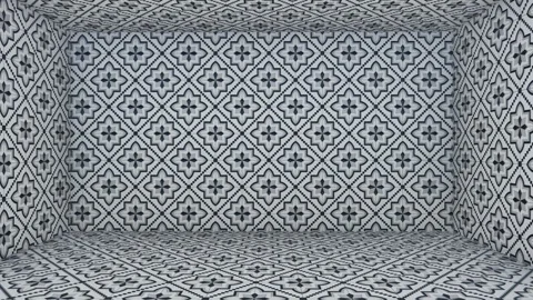 Geometric tile cube room. Stock Footage 265525057