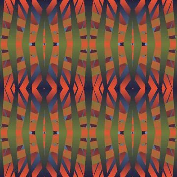 Geometric tile Floral patchwork seamless pattern vector illustration Gradient イラスト素材