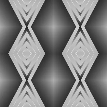 Geometric tile patchwork seamless pattern vector illustration Monochrome blac Stock Illustration