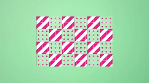 Geometric tile pattern shifting seamless loop motion background Stock Footage 348050022