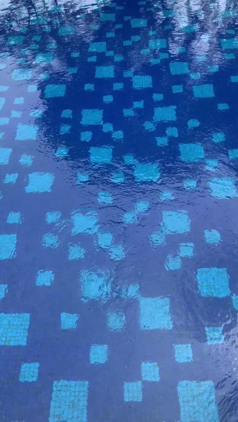 Geometric Tile Reflection in Water Stock Footage 287994409