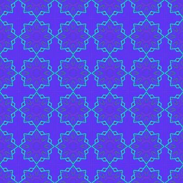 Geometric tile retro pattern using blue and cyan Stock Illustration