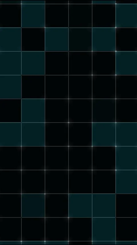 Geometric tiled pattern of dark teal squares on grid. Technical geometric t.. Stock Footage 345967969