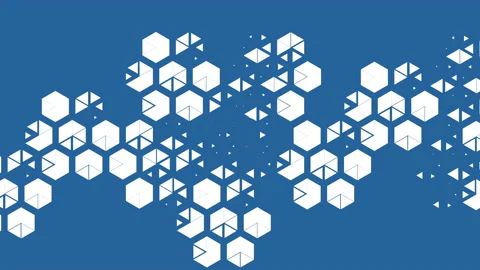 Geometric tiles in abstract animated pattern. Stock Footage 168735073