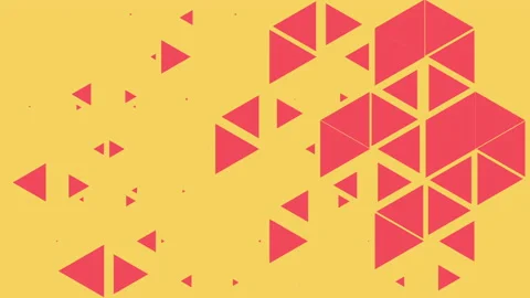 Geometric tiles in abstract animated pattern. Stock Footage 168763832