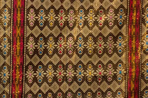 Geometric Traditional Textile Pattern Background Stock Photos