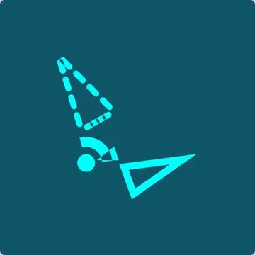 Geometric Transformation – rotation of a triangle about a fixed pivot point Illustration