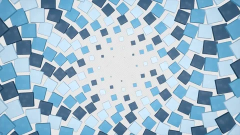 Geometric transition with colorful cubes on a transparent alpha channel Stock Footage 273893489