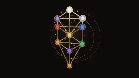 Geometric Tree of Life Static Shot 4K Seamless Loop Stock Footage 344684695