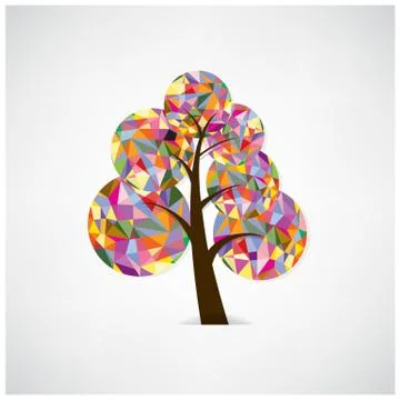 Geometric tree symbol. Stock Illustration