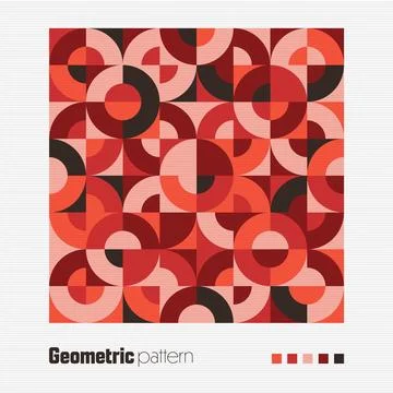 Geometric trendy pattern, Bauhaus style. Modern colorful background with simple Stock Illustration