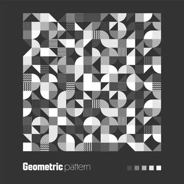 Geometric trendy pattern, Bauhaus style. Modern background with simple elements Stock Illustration