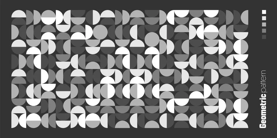 Geometric trendy pattern. Modern background with simple elements. Retro texture Stock Illustration