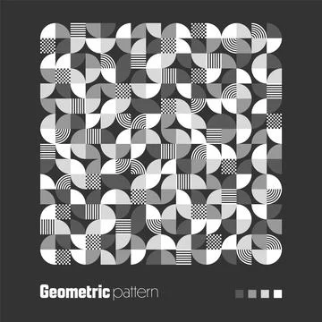 Geometric trendy pattern. Modern background with simple elements. Retro texture Stock Illustration