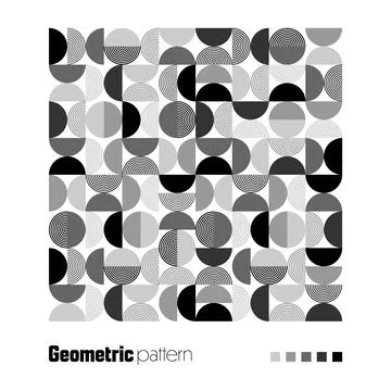 Geometric trendy pattern. Modern background with simple elements. Retro texture Illustrazione stock