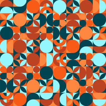 Geometric trendy pattern. Modern colorful background with simple elements. Retro Stock Illustration