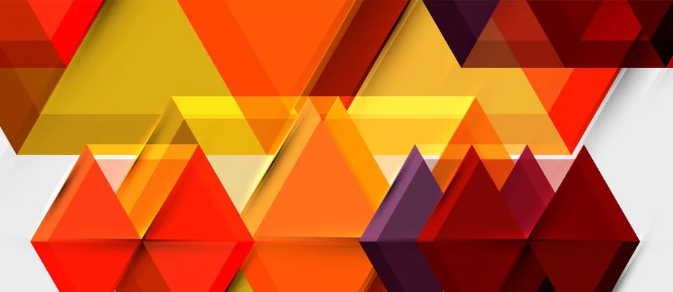 Geometric triangle and hexagon abstract background, vector illustration Illustrazione stock