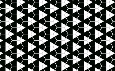 Geometric triangle and  hexagonal black and white pattern abstract background 스톡 일러스트