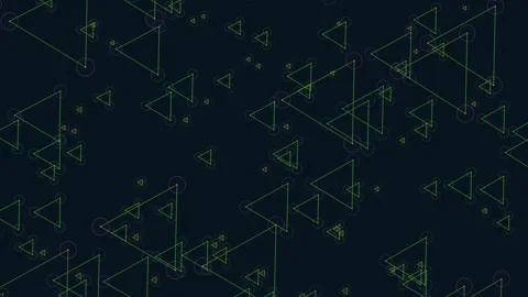 Geometric triangle and line design on black background ideal website background Stock Footage 289304256