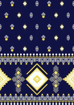 Geometric with triangle and square shape pattern fabric and carpet, vector .. Illustrazione stock