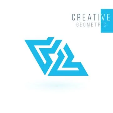 Geometric triangle arrows icon vector design elements. Business identity tech Stock Illustration