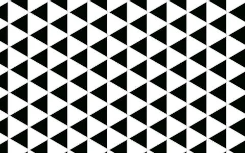 Geometric Triangle black and white Pattern abstract background with grey bord Stock Illustration