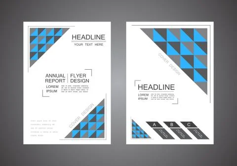 Geometric triangle flyer Illustrazione stock