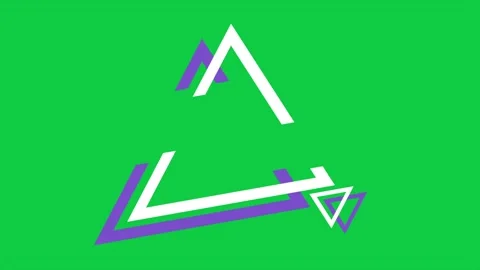 Geometric Triangle Frame Lower Third Green Screen Motion Background 스톡 동영상 347132669