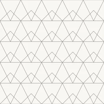 Geometric triangle grid seamless pattern in line design. triangle geometric grid Illustrazione stock