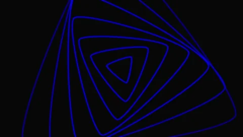 Geometric triangle outline against a dark background with a glowing blue hu.. 動画素材 337567135