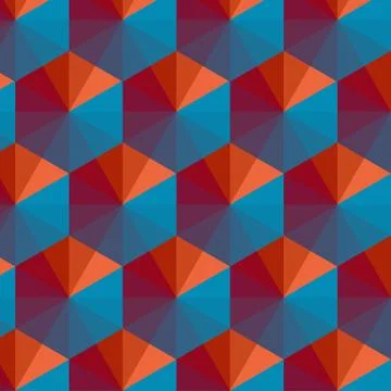 Geometric Triangle Pattern Background - Vector Illustration Stock Illustration